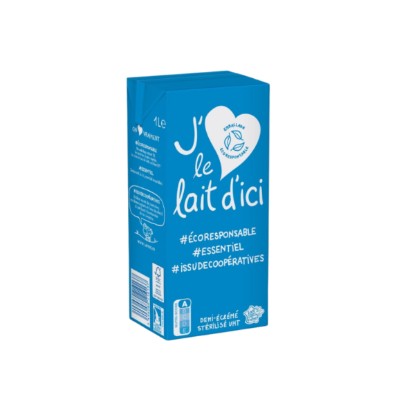 LAIT DICI DEMI ECREME BLEU 6X1L