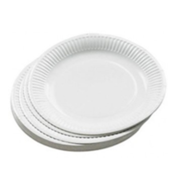 ASSIETTE CARTON BLC 18CM X 100PCS (PLATIPACK)