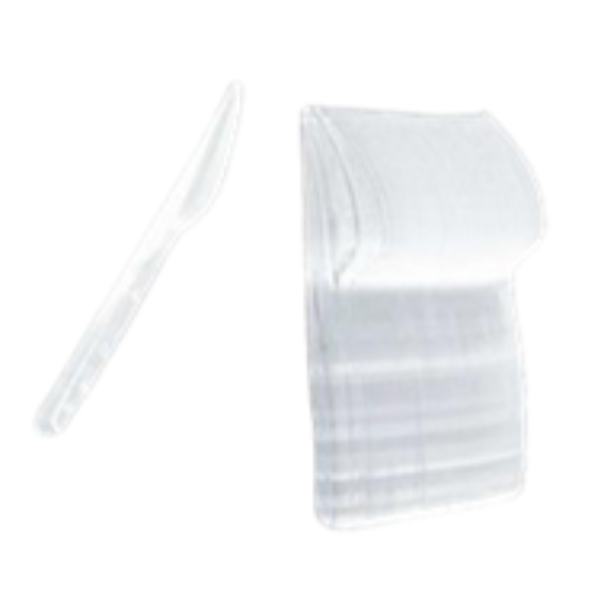 COUTEAU PLASTIQUE REUTILISABLES 1X100PCS